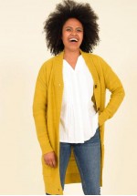 Brakeburn Grandad Stripe Cardigan (Yellow)